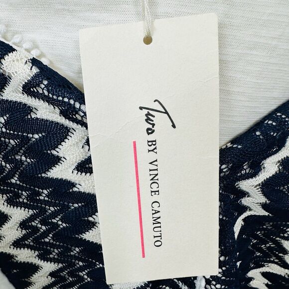 NWOT Vince Camuto Black and White Zigzag Tank Top - Picture 5 of 7